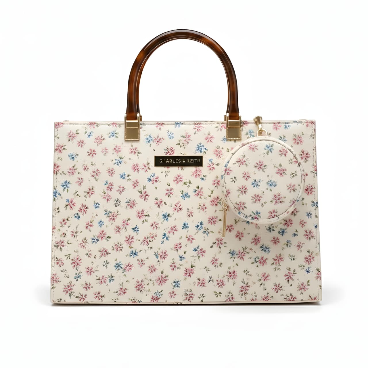 Floral Glossy Handbag - Image 4