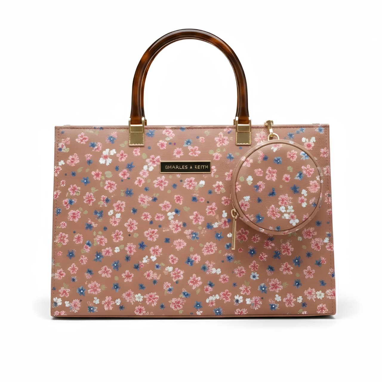 Floral Glossy Handbag - Image 5