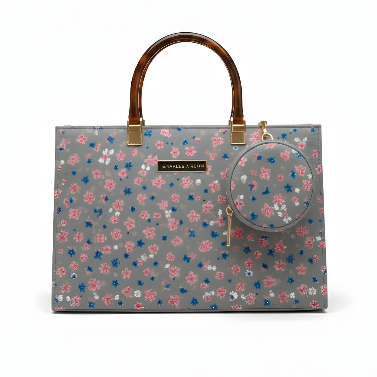 Floral Glossy Handbag - Image 6