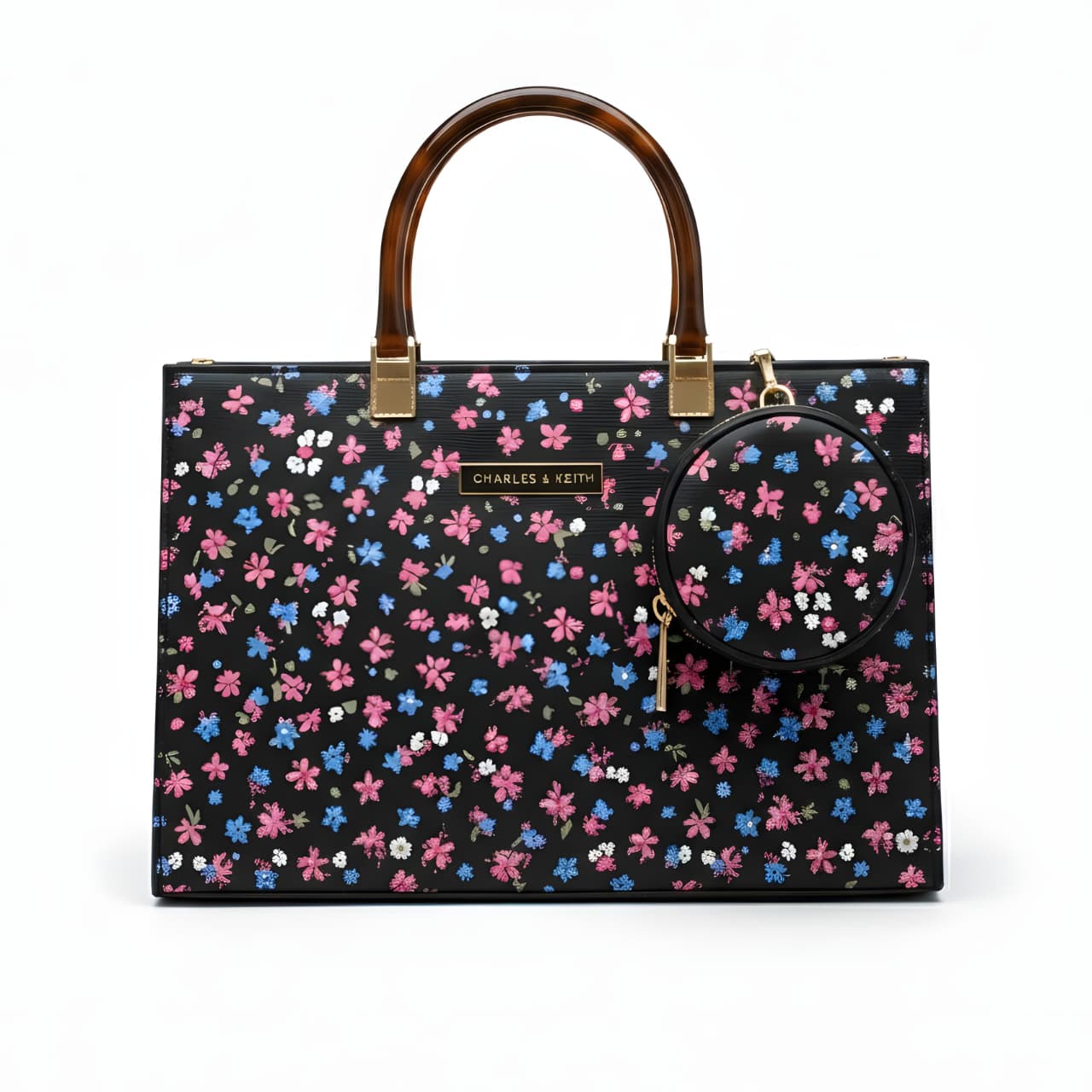Floral Glossy Handbag - Image 7